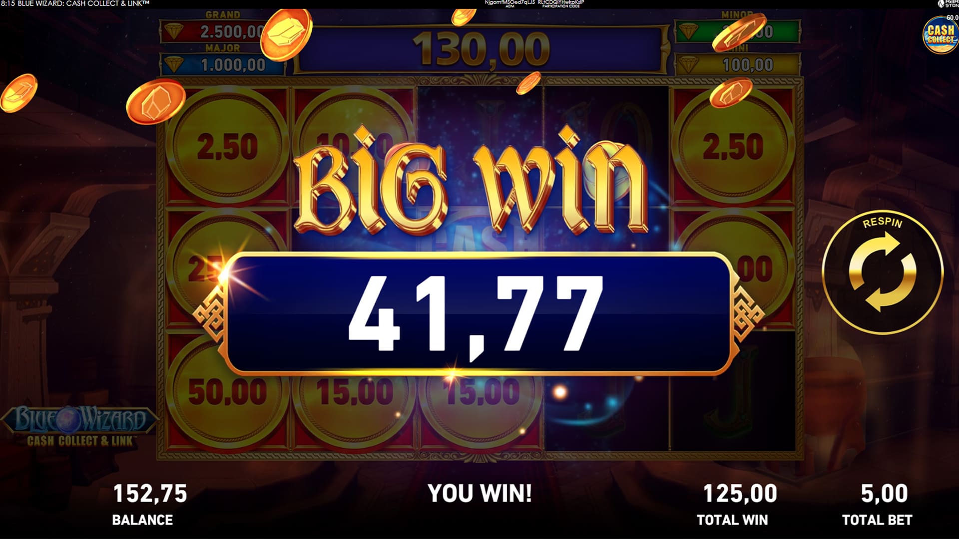 Blue Wizard: Cash Collect & Link